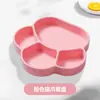 Plato para Bebé para Comer Solo, Plato de Silicona con Compartimentos Integrados para Comida de Bebé, Plato Redondo de Silicona en Stock