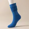 Em estoque Meias Amazon Femininas Cano Longo Outono e Inverno Espessadas terry Stouch socks Bolha Amontoada Meias para Panturrilha