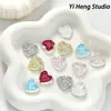 Colgante de Corazón de Aleación Minimalista Pintado en Spray Accesorios DIY para Pulseras, Collares, Pendientes y Otras Joyas
