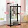 Tendedero de ropa simple de pie para dormitorio, Barra de ropa plegable para el hogar, Tendedero para balcón interior, Perchero para secar ropa, Armario