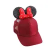 Gorra de niña linda caricatura lazo gorra de béisbol verano nuevo protección solar red de princesa padre-hijo al por mayor D145