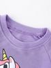Suministro Transfronterizo 25 Años Sudadera de Otoño para Niños Estampado de Unicornio de Dibujos Animados Cuello Redondo Sudadera de Manga Larga para Niñas Ropa para Niños