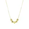 Chapado en oro real collar pulsera de frijol de oro estilo coreano simple hermoso joyería de collar moda joyería de moda femenina