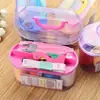 Mini Máquina de Coser de Mano Caja de Costura Traje Bolsa de Costura para el Hogar Caja de Costura Grande Caja de Almacenamiento para Bolsas de Costura
