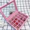 Caja de Almacenamiento de Joyas, Aretes, Collares de Joyería, Pulseras, a Prueba de Polvo con Tapas, Acabado y Almacenamiento Caja de Almacenamiento de Joyas de Terciopelo