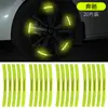 Adesivo refletivo para cubo de roda carro moto carro elétrico aviso arranhão na carroceria decoração capacete bicicleta adesivo 3D
