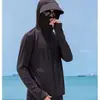 Ropa Popular de Hielo de Seda Fresca con Protección Solar para Hombres y Mujeres, Ropa Delgada de Verano con Protección Solar de Talla Grande, Chaqueta Deportiva de Montañismo con Capucha de Color Sólido