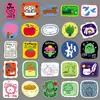 50 adesivos originais fofos de desenho animado em estilo coreano, adesivos decorativos estilo INS para copos de água, geladeiras e artigos de papelaria DIY