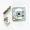 Pieza de Hierro Cuadrada Engrosada Pieza de Conexión Plana Cuadrada Conector de Pata de Mueble Sofá Banco Mesa Silla Pie de Madera Fijo