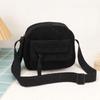 Terciopelo acanalado 2024 Otoño e Invierno Nuevo Moda Simple Color Sólido Bolso de Mujer Bolso Bandolera de Hombro Único Estilo Campus Bolso de Moda Ins