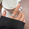 Anillo sencillo de plata 925, anillo que no se decolora, diseño de nicho, sensación de estilo ins, joyería simple, anillo de plata esterlina de alta gama, venta al por mayor para mujeres