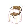 Sillas de Ratán al por Mayor, Mesas y Sillas de Ocio para Balcón Exterior, Sillas Domésticas de Ratán Tejido con Respaldo, Taburetes Bajos Simples, Sillas Impermeables para Patio