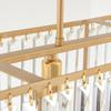 Candelabro de cristal de lujo ligero posmoderno para restaurante, lámpara colgante larga de ambiente simple para bar, comedor, lámpara de mesa, celebridad de Internet, Dorado