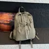 Mochila de Nylon Casual Artística Estilo Japonés con Cordón de Tela Oxford Mochila de Moda Tendencia Lona Plegada Bolso Escolar