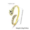 Distrito Lu Explosões de Moda Moda Criativa Pulseira Leopardo Totalmente Cravejada Zircônia Aberta de Alta Qualidade para Homens e Mulheres