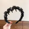 Diadema de estilo de cabello para la frente de caña alta 2026, versátil con dientes para un agarre antideslizante, diadema para lavarse la cara, colección de accesorios para el cabello para mujeres