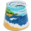 Vela creativa para pintar con arena, paisaje, pintura al óleo, taza de cera hecha a mano, arena de colores, flor de hielo, cera, herramientas de aromaterapia sin fuego, paquete de materiales