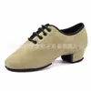 Zapatos de terciopelo de ciervo para niños, profesionales para danza latina, suela suave, tacón medio, zapatos de baile para niñas, niños, Zapatos de práctica interior para niñas