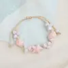 Jingdezhen Navidad Cerámica Cuerda Trenzada Pulsera Animales de Dibujos Animados Cuerda de Mano Joyería al por Mayor para Atracciones Turísticas Nicho Lujo Ligero