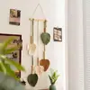 Tapiz Tejido a Mano de Hojas Nórdicas Colgante de Decoración de Pared para Renovación de Habitaciones Frescas Tapiz para Pared de Fondo de B&B