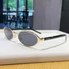 Gafas de sol ovaladas de metal para mujer, montura pequeña, Nuevo estilo ojo de gato de moda europea y americana 2026, Gafas de sol vintage únicas