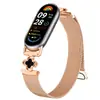 Adecuado para Xiaomi Mi Band 8/9/10 Correa de Reloj Milanesa de Trébol de Cuatro Hojas Pulsera de Metal de Repuesto Nueva para Xiaomi