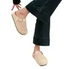 Mules de cuero suave con suela gruesa para aumentar la altura, puntera cerrada para mujer, nuevo modelo de verano 2026, calzado para exteriores, sandalias de malla tejida caladas