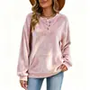 Sudadera Casual Cómoda de Color Sólido de Terciopelo Dorado de Manga Larga para Mujer, Nueva Otoño/Invierno 2026, para Comercio Transfronterizo Europeo y Americano en Amazon