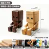 Pequeña figura de madera con piernas que se mueven, adorno creativo de madera maciza hecho a mano, regalo de aromaterapia de nicho, difusor para ventilación de coche