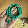 Pulseira de turquesa círculo único pulseira de turquesa sintética artificial estilo étnico tibetano estilo antigo joia de mão atacado
