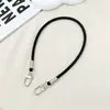 Corda de Couro PU Colorida para Celular, Alça Curta, Cor Sólida, Sensação de Alto Padrão, Durável, Anti-Perda, Design Destacável, Alça de Pulso Curta