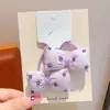 Lazo para el pelo de tela con forma de corazón y flor para niños, Cuerda para el pelo de bebé, Banda elástica de alta elasticidad, Lazo para moño, Accesorio para el pelo de niñas