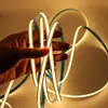 Tira de Luz Lineal Tricolor Tira de Luz Cob de Bajo Voltaje Tira de Luz Suave Autoadhesiva 8mm Iluminación de Gabinete Alto Cri 24V Tira de Luz Flexible