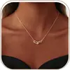 Corrente para Clavícula de Ouro 14K Banhado em Camada Dupla com Zircônia para Mulheres, Luxo Leve, Estilo Europeu e Americano Simples, Colar Versátil, Acessório da Moda e Elegante