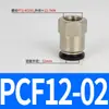 Conector Neumático Rápido Rosca Interna de Cobre Paso Directo Tubo de Aire Enchufe Rápido Negro Pcf4-01/6-01/8-02/10-03/