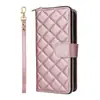 Adecuado para Samsung S26Ultra Cartera Pequeña tipo Chanel con Cremallera y Correa Cruzada S25Fe/S24 Ranura para Tarjeta Funda de Cuero para Teléfono