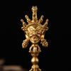 Cobre Puro Nepalés Tantra Dharma Lu Dawei Ma Tou Ming Rey Demonio Mortero Lento Puba Pendle Colgante con Base