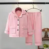 Nuevo Conjunto de Pijama de Franela para Niños Otoño e Invierno Ropa para el Hogar Niños y Niñas Pijama Infantil Espeso y Cálido