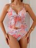 Biquíni de Comércio Exterior da Amazon 2026 Nova Moda Europeia e Americana Estampado Sexy Duas Peças Maiô Feminino para Praia