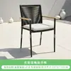 Mesa y silla de metal personalizadas para exteriores, combinación para patio, jardín, terraza, ocio, silla de ratán, impermeable, con protección solar, mesa y sillas de ratán para patio.