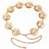 La Misma Cadena de Cintura Metálica Circular para Mujer, Adecuada para Vestidos, Trajes, Moderna y Versátil, Cadena para Cinturón de Jeans, Cinturón de Cuero