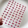 Patrón Hormiga Sexy Marca de Labios Rojos Pegatinas para Uñas Ultra Delgadas Estampadas Labios Rojos Estilo Chica Popular de Ins Calcomanías para Uñas Francesas Yt8963