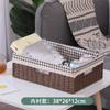 Cesta de almacenamiento de ratán, cesta de almacenamiento para dormitorio, sala de estar, ropa, juguetes, cesta tejida, dormitorio, escritorio, cesta de almacenamiento de cosméticos
