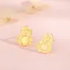 Pendientes de Plata de Ley S925 Hielo Triturado Calabaza para Mujer Diseño de Nicho Pendientes Auspiciosos y Deseos Super Brillantes y de Alta Gama