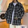 Chaqueta de Tweed Tejido a Cuadros Estilo Chanel Retro Coreano 2026 para Hombre, Camisa Top Versátil Elegante de Moda