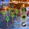 Luces LED para árbol de Navidad transfronterizas, luces de suelo 5 en 1, luces ambientales decorativas para patio exterior, jardín y césped de Navidad