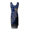 Vestido de Noiva Retrô Vestido de Noite Transfronteiriço Europeu e Americano Vestido Feminino Vestido de Noite de Paetês Europeu e Americano Vestido de Noiva vestido