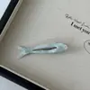 Presilha de Cabelo Pequena Pato Bico de Peixe Padrão Acetato Doce 2025 Novo Acessório de Cabelo Design de Nicho Presilha para Franja