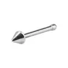 Uau Argola de Nariz Personalizada Liga de Titânio F136 Piercing de Nariz Ornamento de Nariz Barra em S Colorida Colorida 5 Caracteres 7 Caracteres Joia para Body Piercing