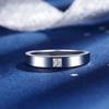 Novo anel de diamante quadrado s925 prata esterlina mossaint anel aberto moissanite clássico masculino atacado ao vivo